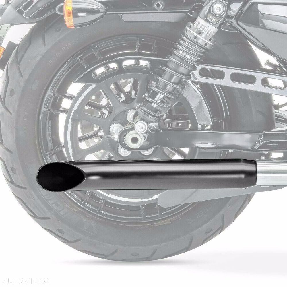Toba Esapament Moto Chooper Cafe Racer Scrambler Neagra 510mm - 3