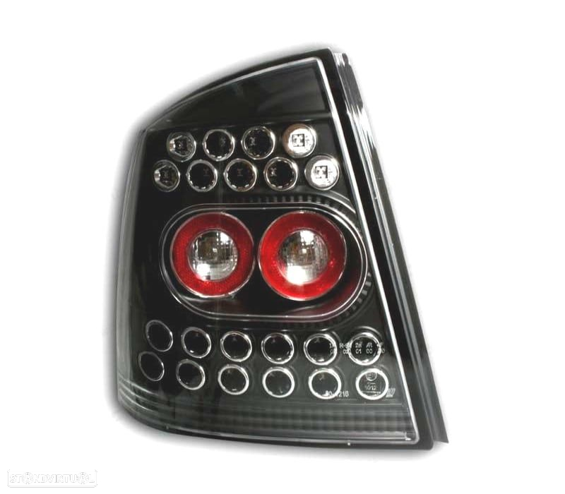 FAROLINS TRASEIROS LED PARA OPEL ASTRA G 3P 5P 97-04 VERMELHO PRETO - 3