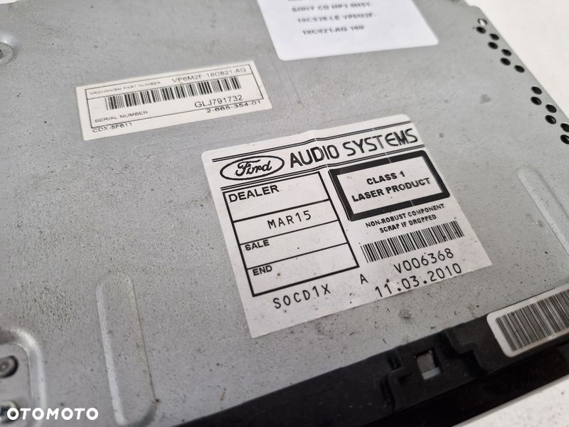 focus mk2 lift s-max mk1 radio fabryczne cd mp3 8m5t-18c939-le vp6m2f-18c821-ag - 3