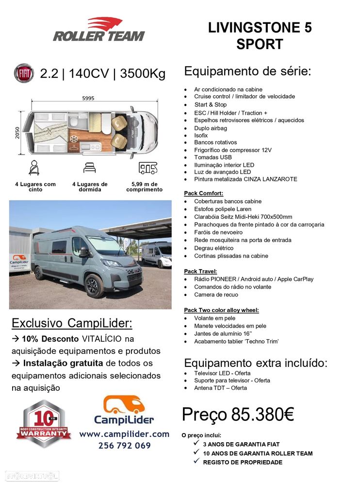 Roller Team Livingstone 5 SPORT ***NOVA*** - 24