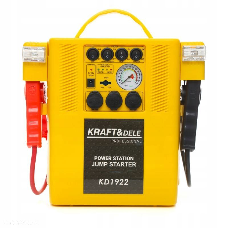 JUMP STARTER 4W1 URZĄDZENIE WIELOFUNKCYJNE ROZRUCH KOMPRESOR LATARKA KD1922 - 5