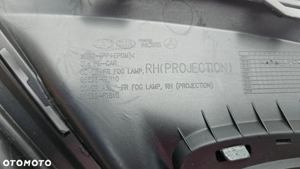 KIA SPORTAGE IV LIFT  2018- Kratka zderzaka przedniego Kratka halogenu Atrapa Prawa 86522-F1510 Lewa 86521-F1510 - 5