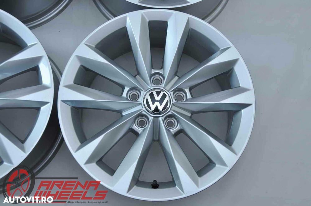 Jante Noi 16 inch Originale VW Golf Passat T-Roc Caddy Beetle Touran - 4