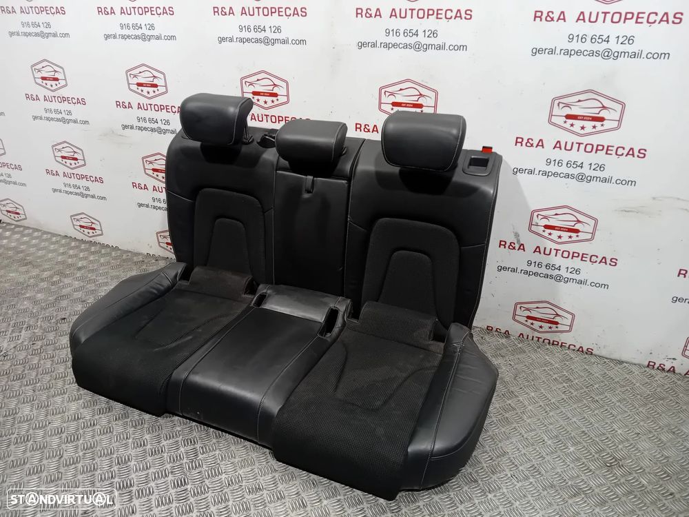 Conjunto Bancos Frente Frontal Trás Traseiro Audi A4 B8 S-Line Carro Sedan em Pele e Tecido Original - 4