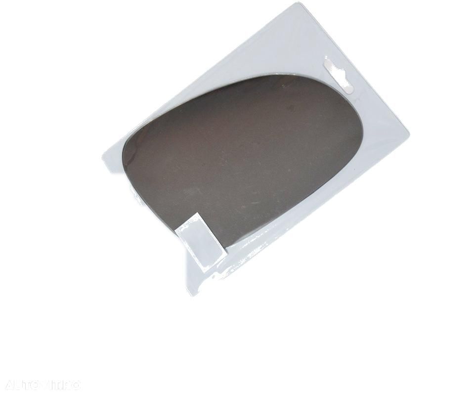 Geam oglinda VW Polo (9N) Hatchback 10.2001-04.2005 Partea Dreapta Crom Convex Fara Incalzire, fixare cu banda adeziva - 1