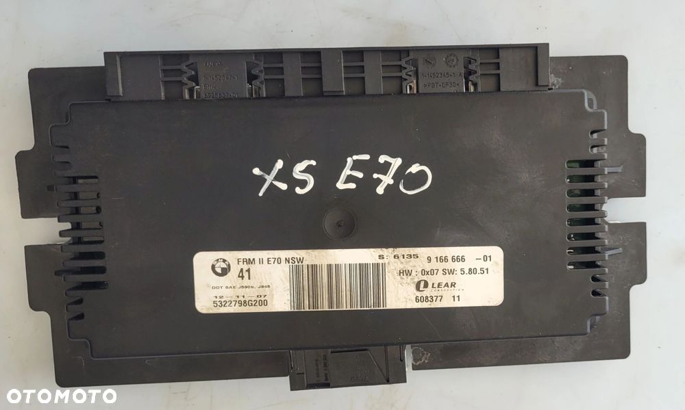 MODUŁ STEROWNIK ŚWIATEŁ BMW X5 E70 9166666 - 1