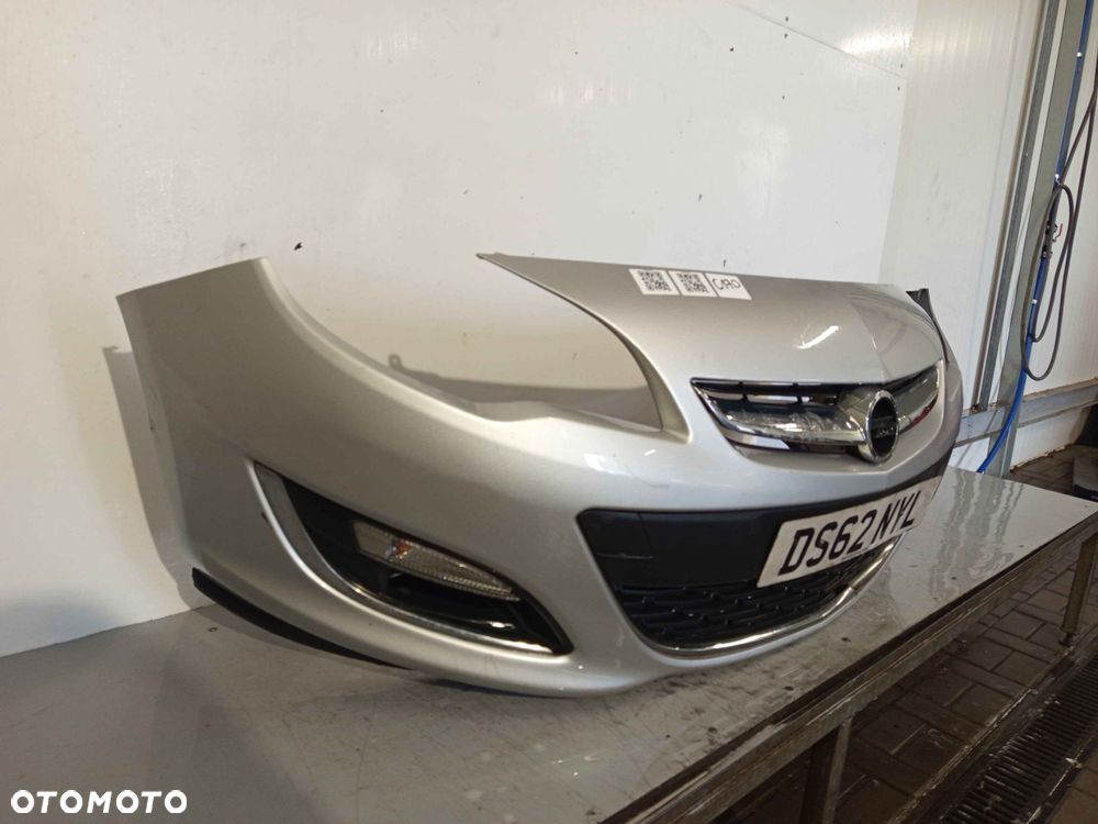 + ZDERZAK PRZÓD PRZEDNI OPEL ASTRA J 4 IV LIFT FL Z176 Z157 SREBRNY HALOGENY - 3