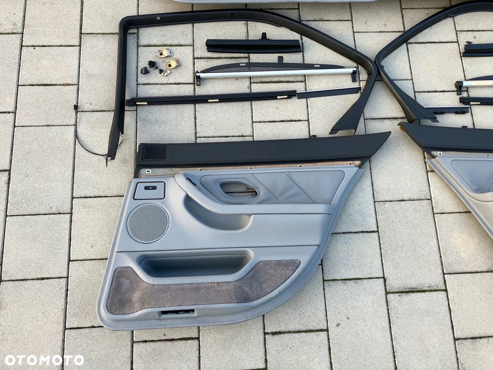 BOCZKI DRZWI BMW E38 PRZED LIFT WERSJA KRÓTKA ROLETKI ROLETY TRÓJKĄTY ZESTAW RARYTAS - 6