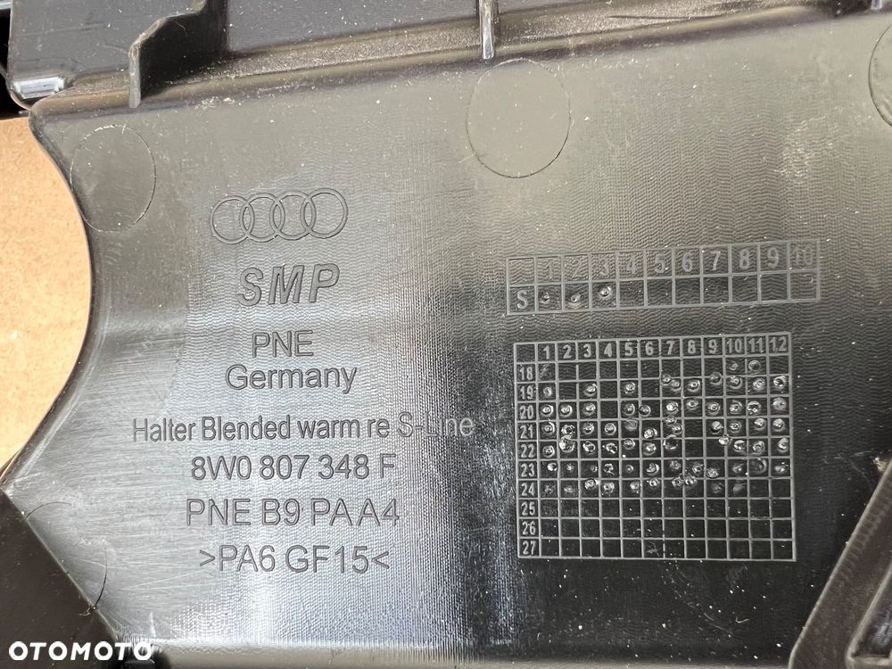 AUDI A4 B9 8W0 SLIZG ZDERZAKA WYDECHU TLUMIKA PRAWY 8W0807348F - 3