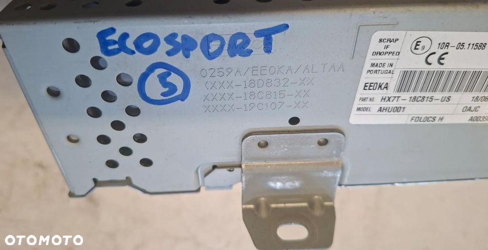 FORD ECOSPORT 18r RADIO HX7T-18C815-US - 3