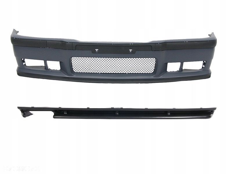Zderzak Przod kpl kratka listwy + Spoiler Tyl Bmw 3 e36 M pakiet power - 1