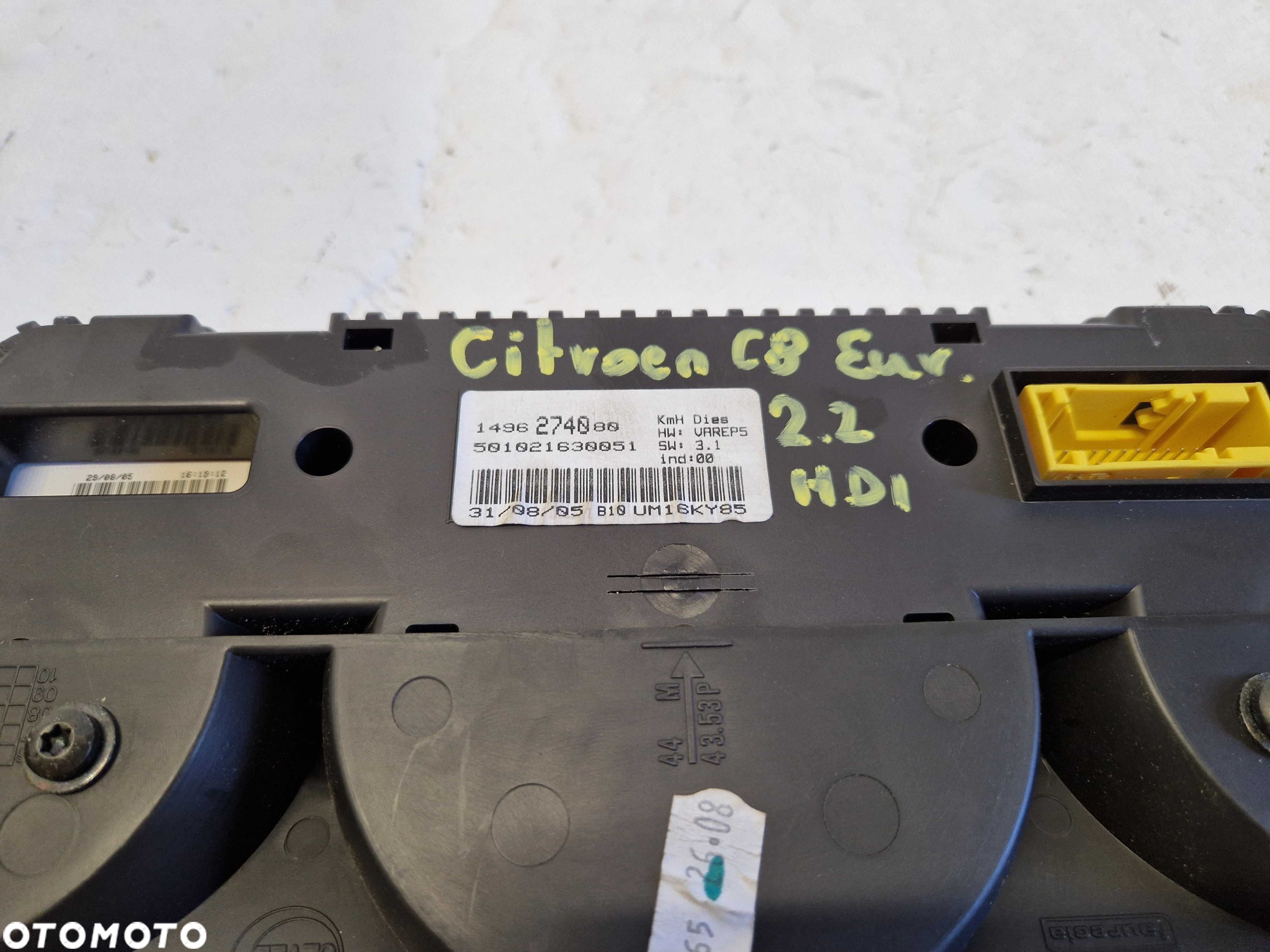 Licznik Zegar Zegary Europa Peugeot 807 Citroen C8 2.2 HDI - 7