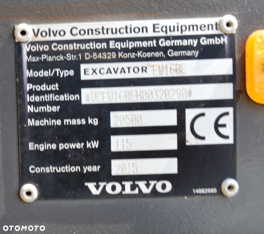Volvo VOLVO EW160E SUPER STAN z osprzętem - 36
