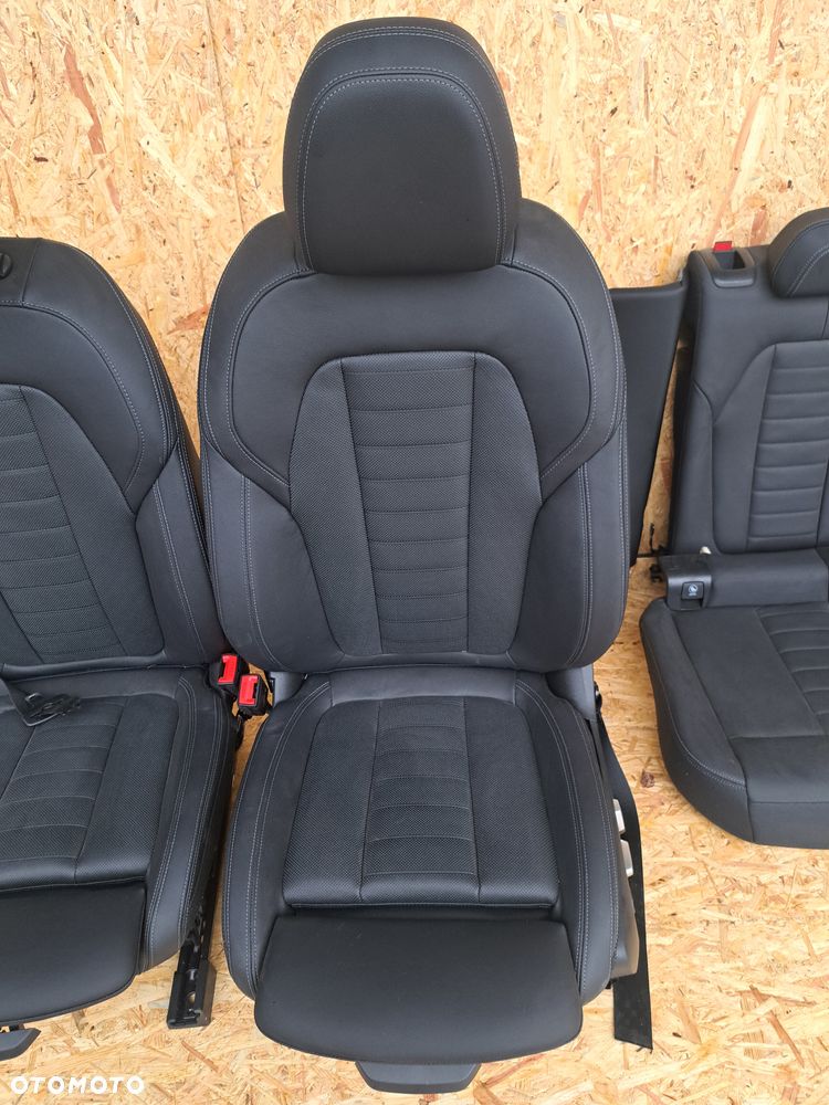 BMW X3 iX3 g01 g08 fotele Mapkiet tapicerka kanapa czarna skóra grzana boczki tunel - 3