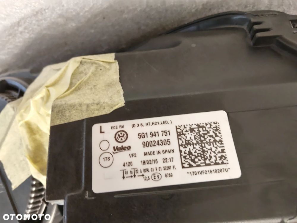 Volkswagen Golf VII XENON 3 MODUŁY PRZÓD STRONA LEWA LAMPA PRZÓD 5G1941751 - 8