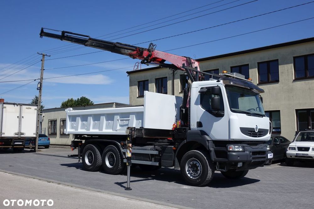 Renault KERAX 440 6X4 / MANUAL / WYWROTKA / DWUSTRONNA / KLAPO-DRZWI / HYDROBURTA / HDS FASSI F215C - 6