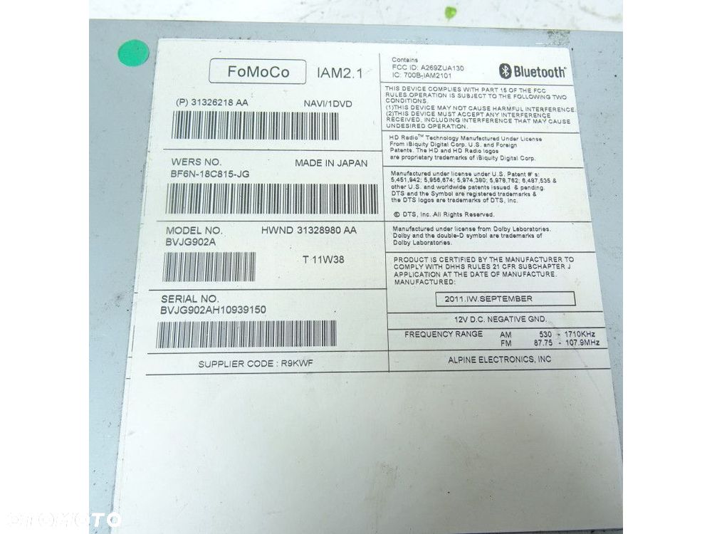 JAGUAR XJ RADIO BF6N-18C815-JG - 2