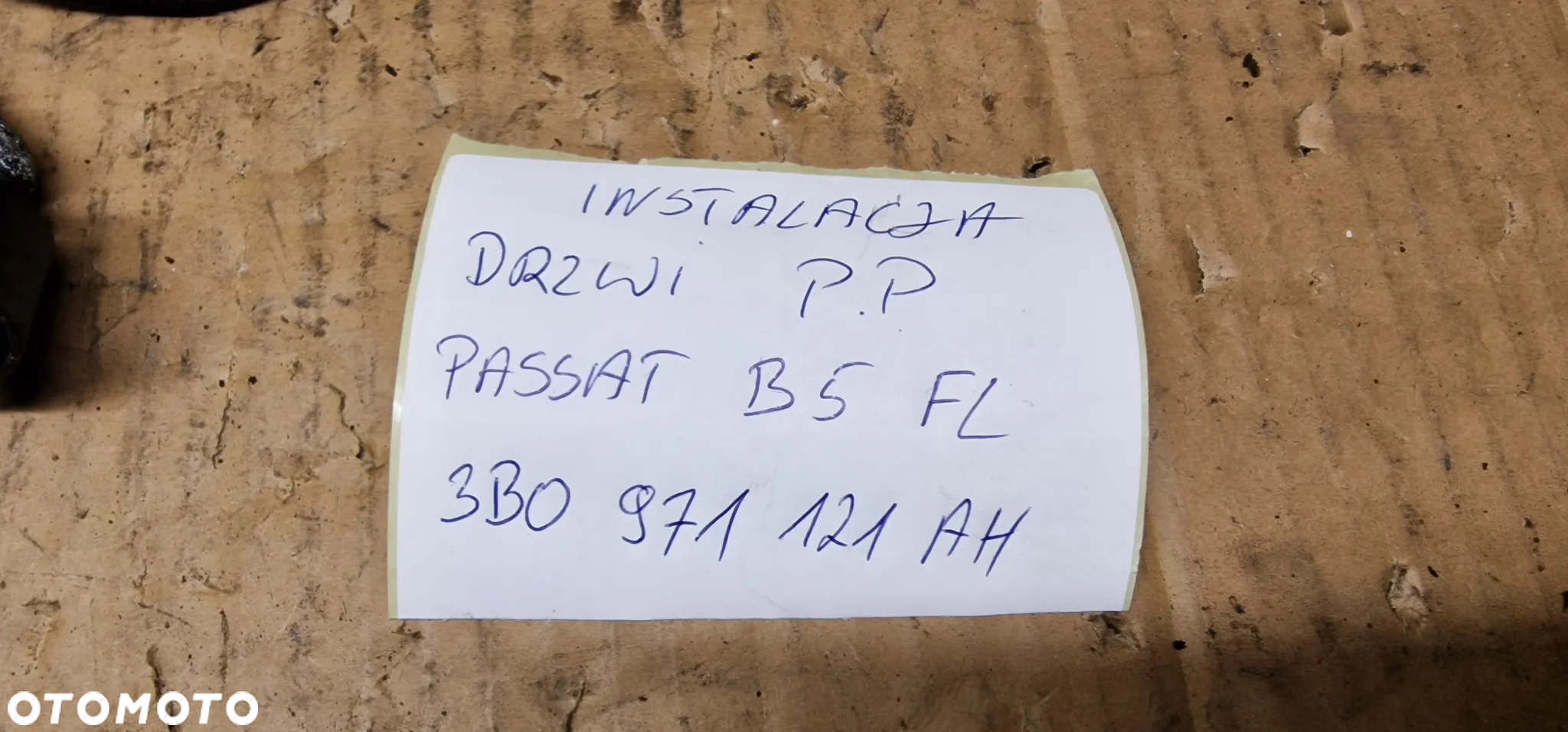 Wiązka instalacja drzwi prawy przód VW Passat B5 FL 3B0971121AH - 9