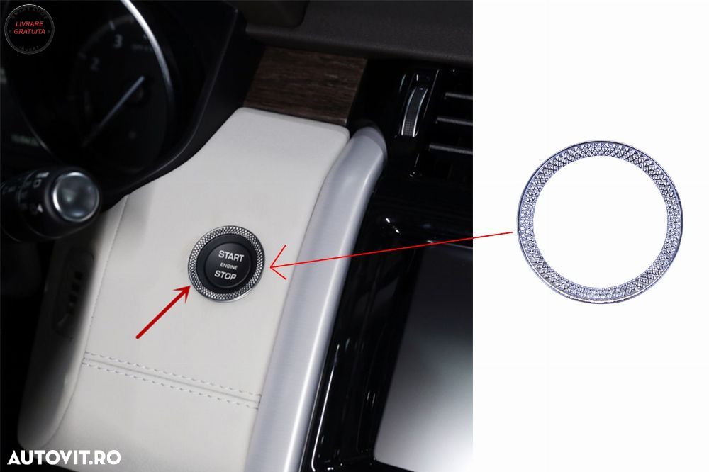 Inel Ornament pentru butonul de Start Land Rover Discovery 5 L462 (2017-) Discover- livrare gratuita - 1