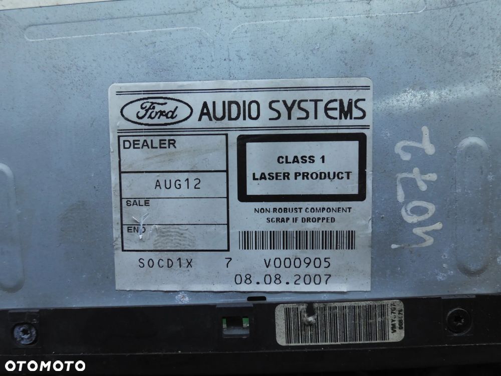 FORD KUGA MKI 1 RADIO CD Z KODEM ORYGINALNE VP6M2F18C821AG - 2