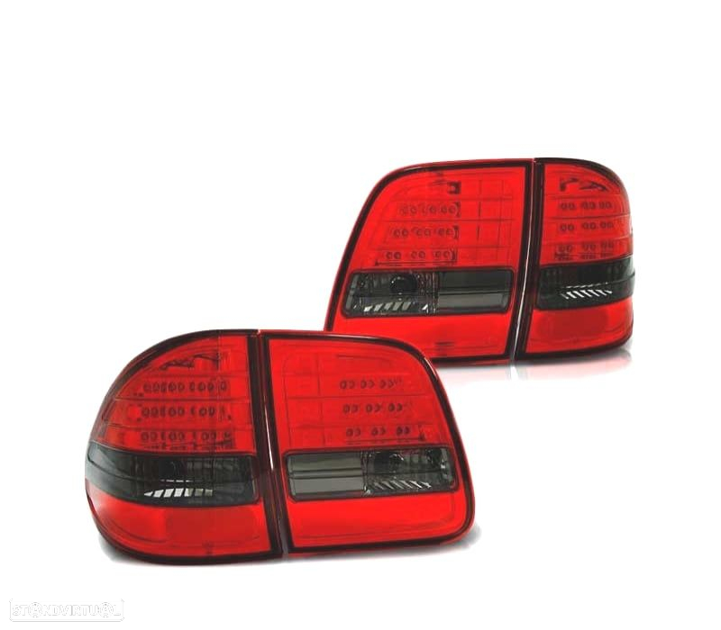 FAROLINS TRASEIROS LED FUMADOS PARA MERCEDES W210 95-02 KOMBI RS - 2