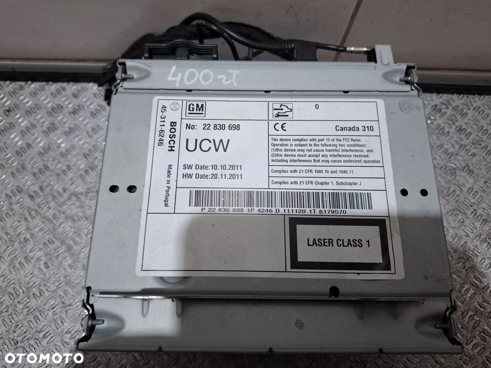 Radio czytnik płyt Opel Insignia A lift 2011 rok nr 22830698 - 2