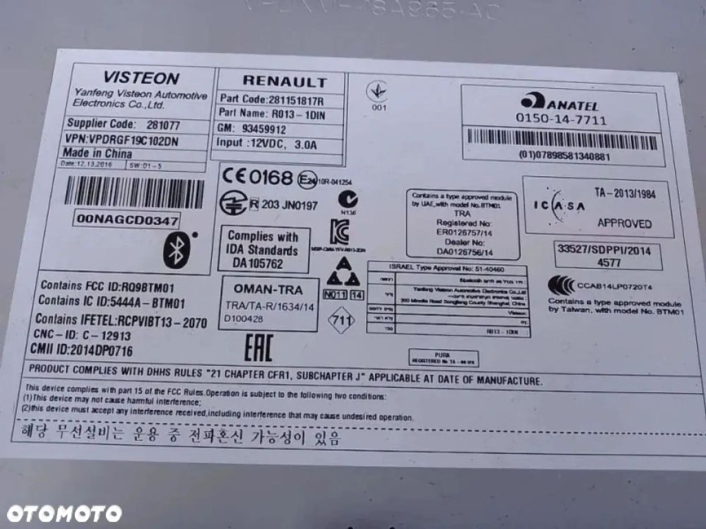 radio browse bluetooth mp3 renault trafic iii opel vivaro b talento 281151817r - 4