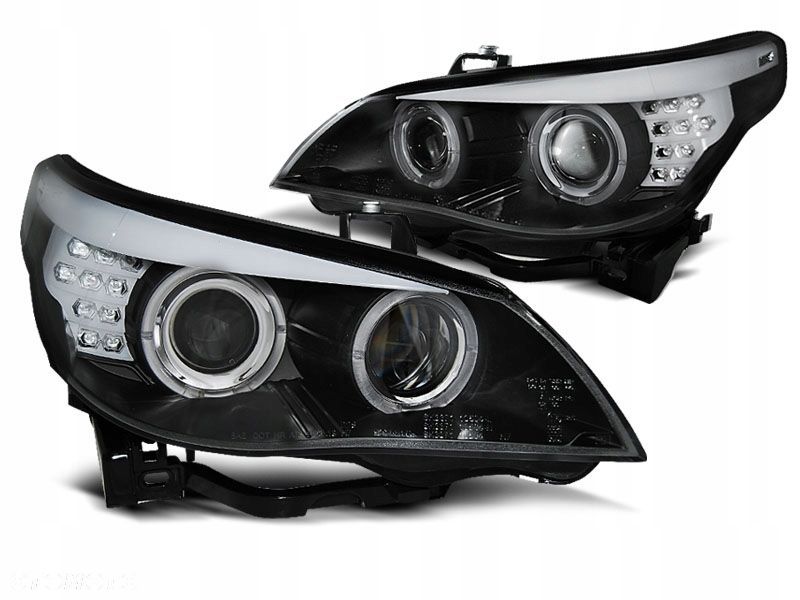 LAMPY REFLEKTORY XENON RINGI LED do BMW E60 E61 OD 2005 DO 2007 Roku - 2