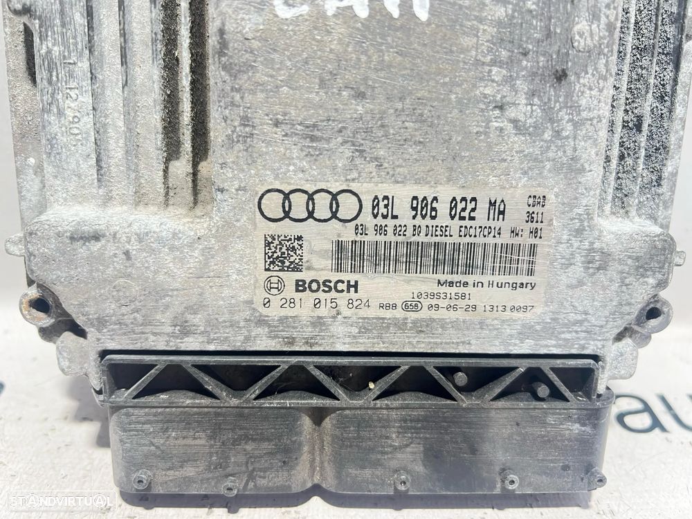 .Centralina Motor Bosch VW VAG Audi 2.0 TDi CBA 03L 906 022 MA / 0 281 015 824 - 3
