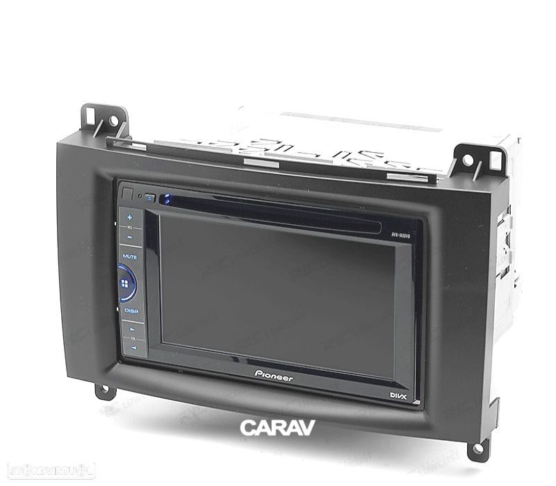 MOLDURA ADAPTADOR PRETO PARA RADIO 2-DIN PARA MERCEDES CLASE A CLASE В VITO VIANO - 3
