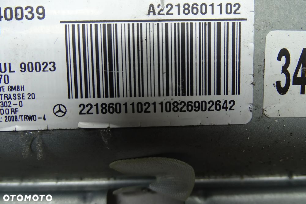 MERCEDES S KLASA W221 Poduszka kolanowa Airbag 2218601102 - 3