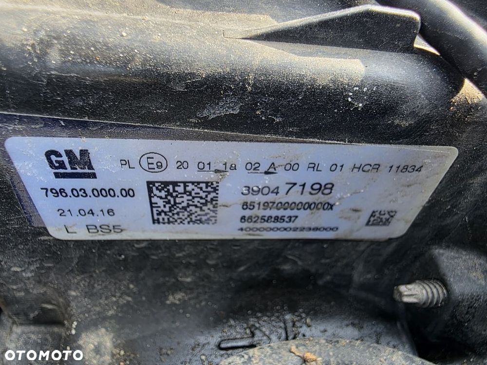 OPEL ASTRA K V 5 REFLEKTOR LEWY PRZEDNI LAMPA LEWA PRZEDNIA ZWYKŁA EUROPA 39047198 - 2