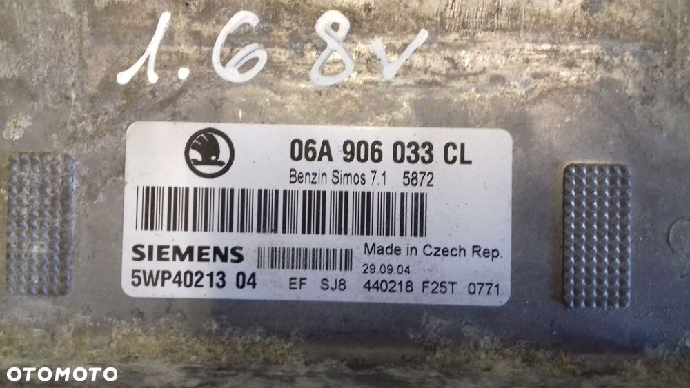 komputer 06a906033cl zestaw immo skoda octavia ii 1.6 mpi 04-08 - 2
