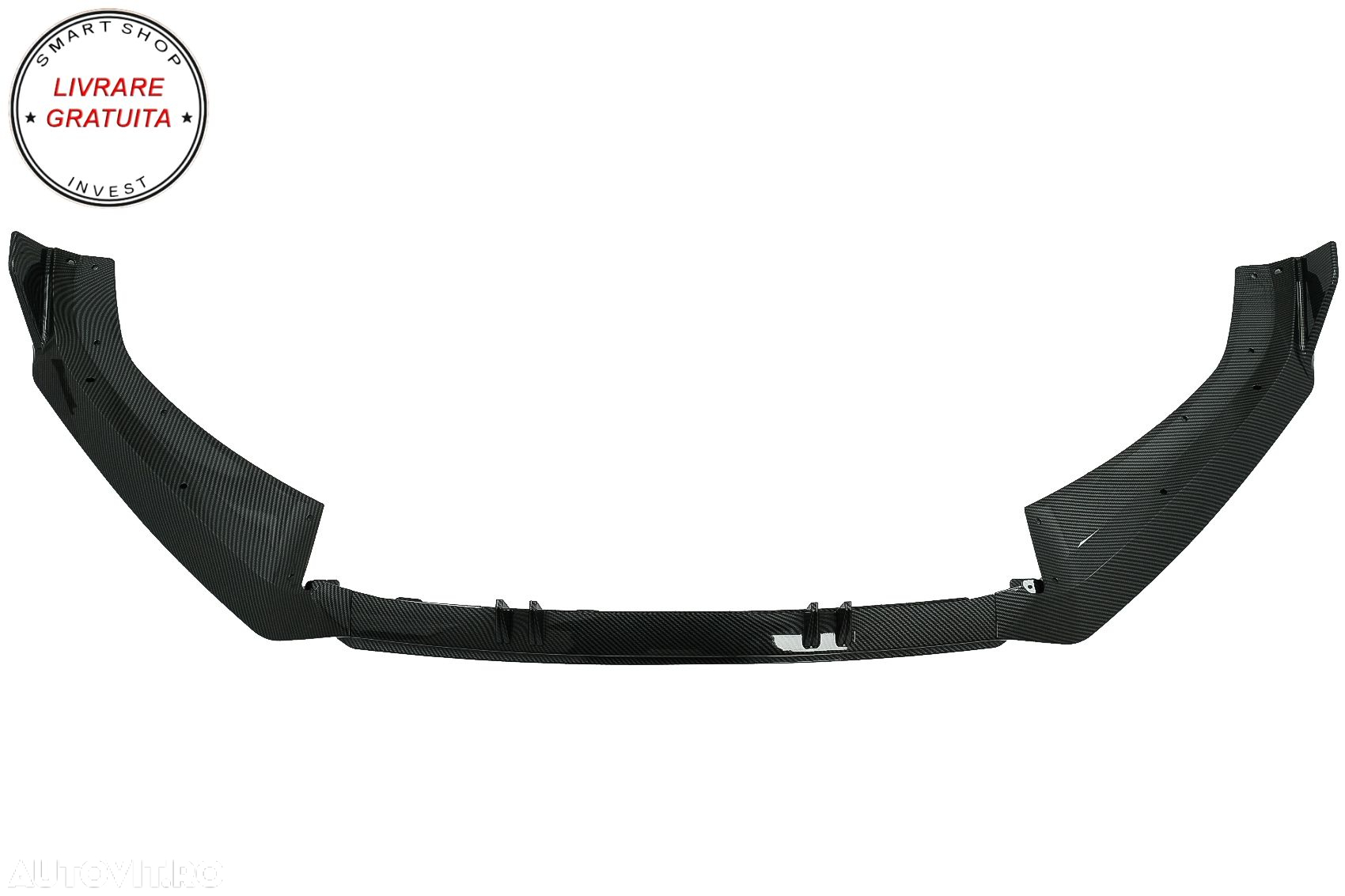Prelungire Bara Fata Lip Audi A4 B9 8W S-Line (2016-2018) Carbon Look- livrare gratuita - 5