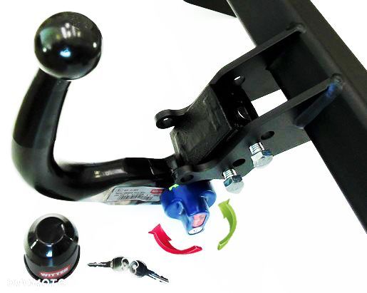 Hak Holowniczy Witter Automatycznie Wypinany Odpinany Pionowo Moduł 13 pin Dacia Duster FL13 2WD 4WD - 5