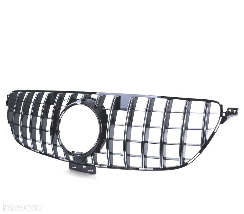 GRELHA MERCEDES CLASE GLE COUPE C292 15-19 LOOK GT-R PANAMERICANA PRETO CROMADO CAMERA - 2