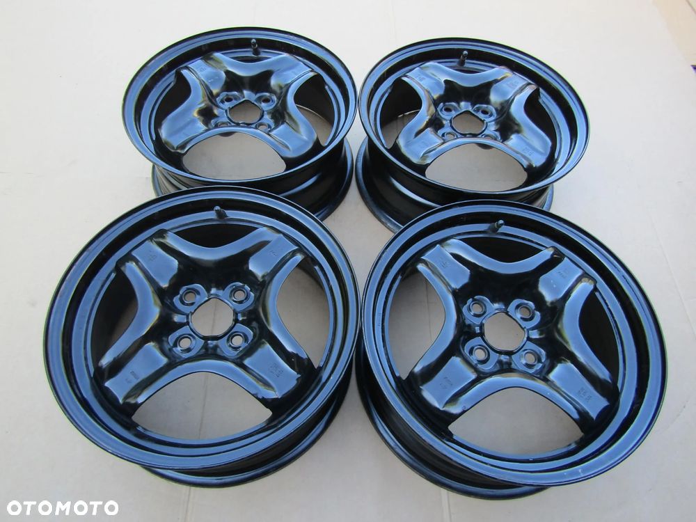 4x Felgi Stalowe 15 Opel Corsa C D E Adam Tigra Meriva Astra G H / Fiat Grande Punto Evo 6 j 4x100 ET39 piasta 56,6 mm + czujniki TPMS ORYGINALNE - 4