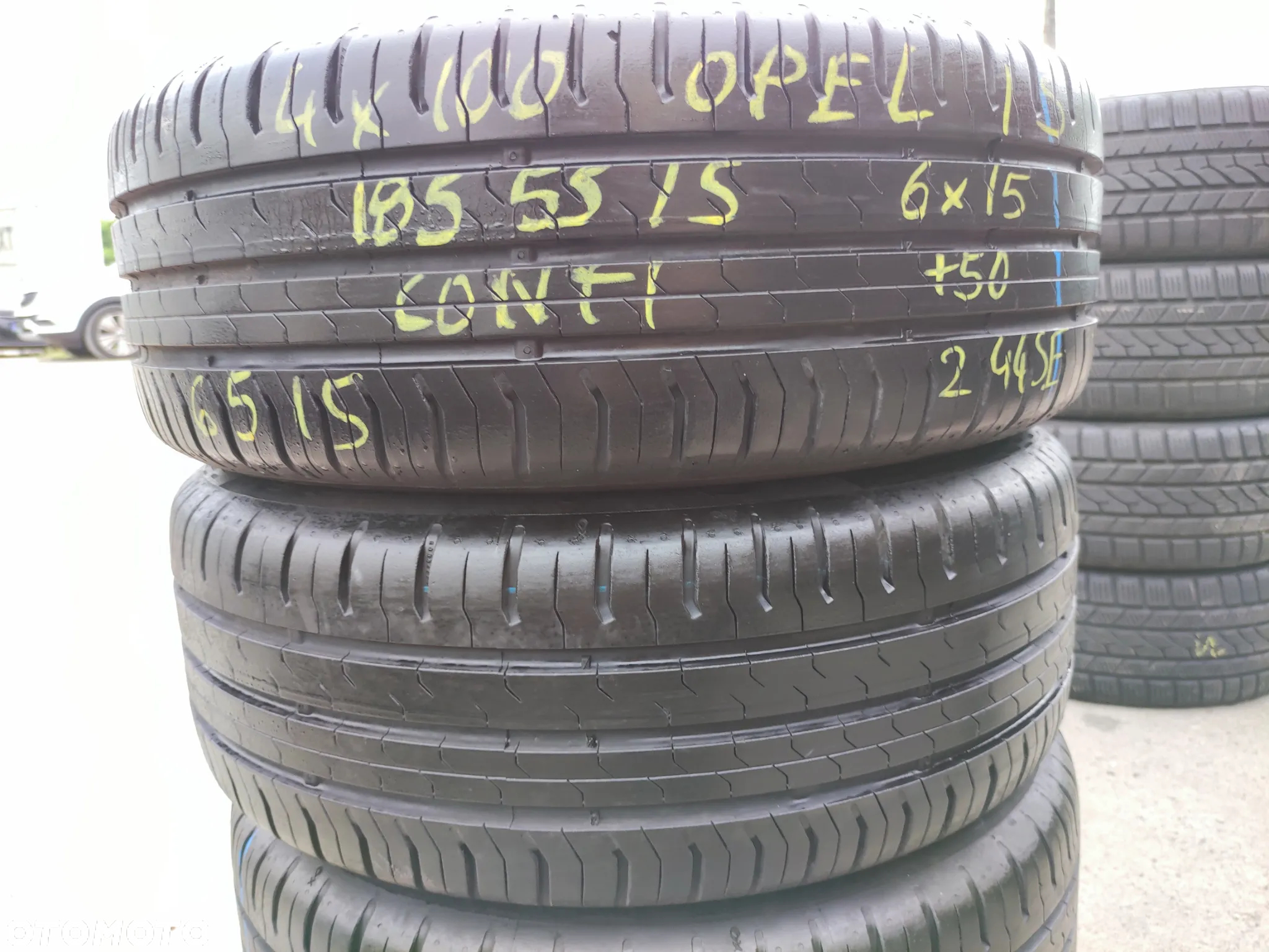 185/55R15 82H Opony Letnie Lato CONTINENTAL ContiEcoContact 5 6,5mm ALU-RAD Legnica jak 195/50 - 2
