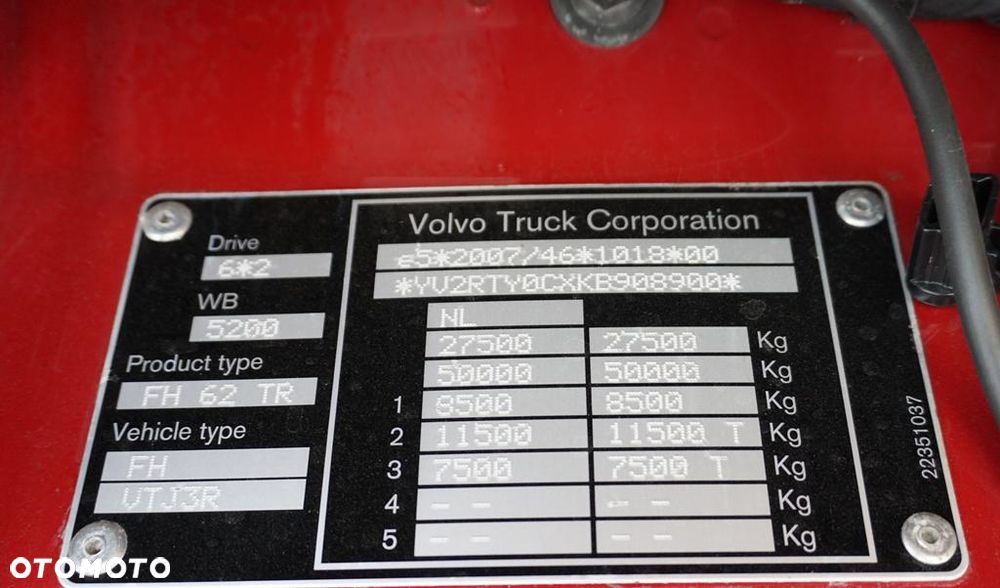 Volvo FH / 460 / EURO 6 / ZESTAW PRZESTRZENNY + WINDA / OŚ SKRĘTNA - 11
