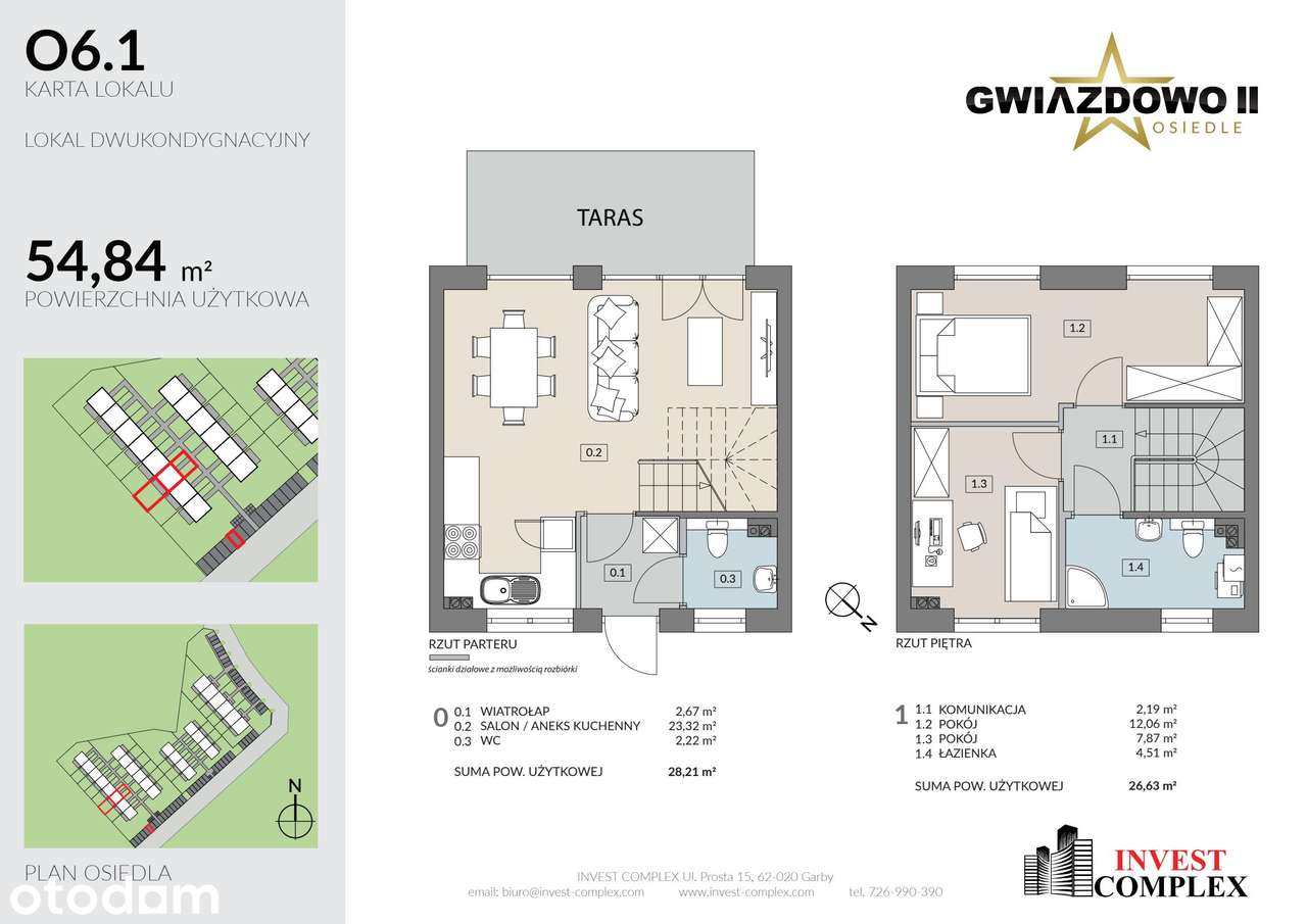 3-pokojowy dom 54m2 + ogródek Bez Prowizji - Pełny obrazek: 2/5