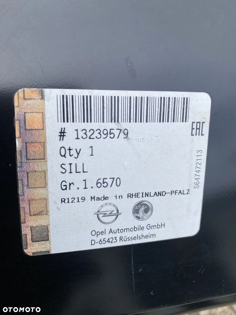 PRÓG PRAWY OPEL ASTRA III H NOWY ORYGINALNY 13239579 - 6