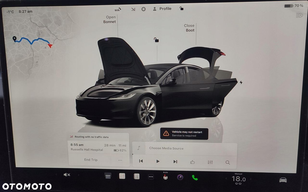 WYŚWIETLACZ EKRAN MONITOR TESLA MODEL 3 LIFT (2023-) 1673288-10-B - 1