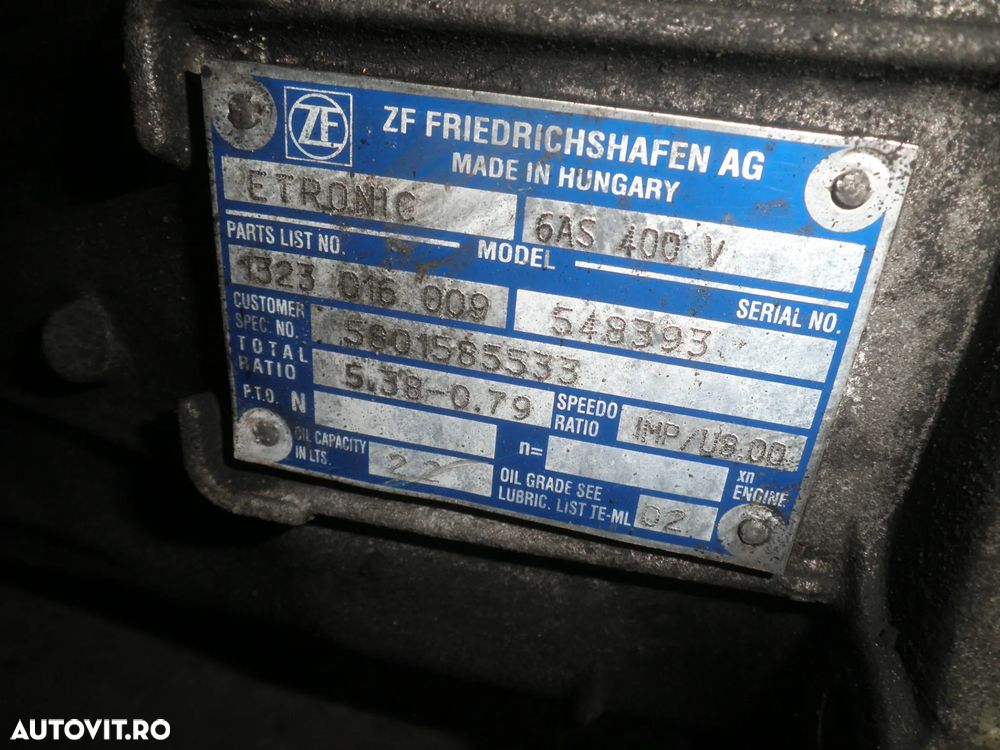 Cutie viteze semiautomata Iveco Daily 2.3 1323016009 5801585533 - 3