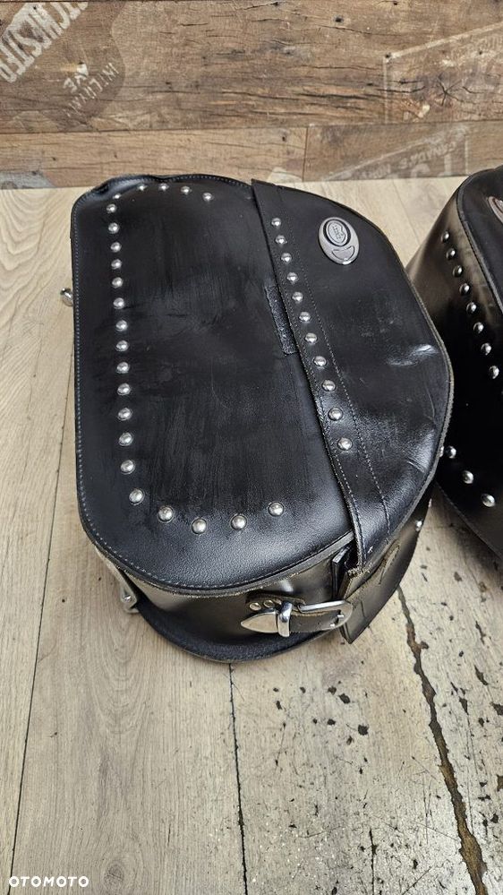 Duże kufry sakwy Ledrie stelaż z podporą Yamaha XVS1100 Drag Star Classic - 10