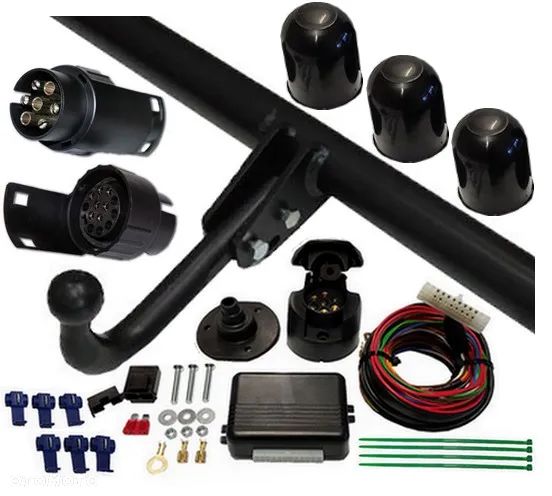 HAK HOLOWNICZY Z KULĄ ODKRĘCANĄ NA DWIE ŚRUBY MOD7PIN/13P MITSUBISHI L200 L-200 V 5 4WD 2015-2019 - 4