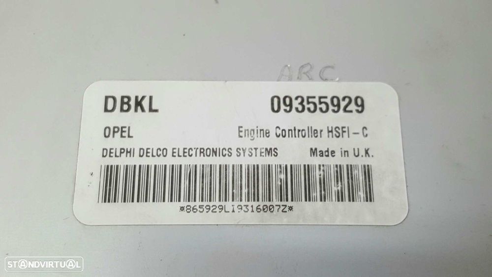 CENTRALINA DO MOTOR UCE OPEL ASTRA G BERLINA COMFORT - 2