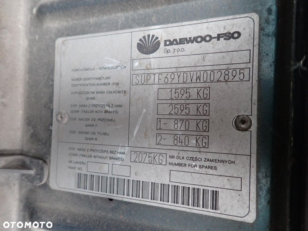 CZEŚCI - Daewoo Lanos 1,5 8V 86KM A15SMS FILM SEDAN 1997r. INDEX - 9963 - 15