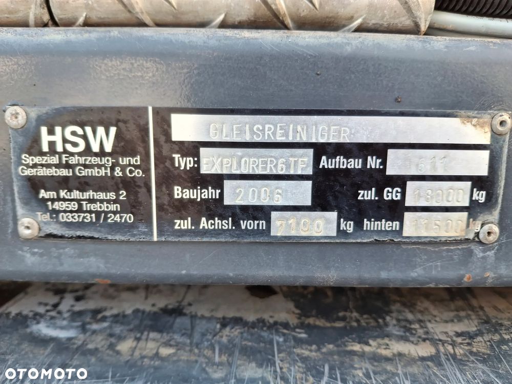 Mercedes-Benz Axor 1823 Zamiatarka HSW Explorer 6 Do Szyn Kolejowych Pojazd Szynowo Drogowy Czyszenie Szyn Torów Kolejowych - 13