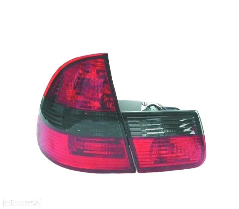 FAROLINS TRASEIROS BMW E46 TOURING 98-05 VERMELHO PRETO - 3