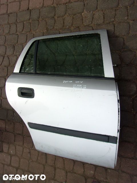 OPEL ASTRA 2 DRZWI PRAWE TYLNE SZYBA PODNOSNIK ZAMEK WIAZKA BOCZEK OGRANICZNIK - 1